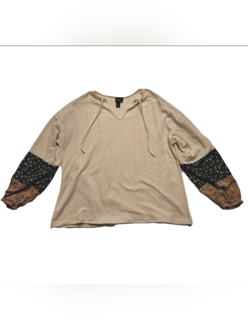Daytrip Cream Knit Long Sleeve Top Women’s Large